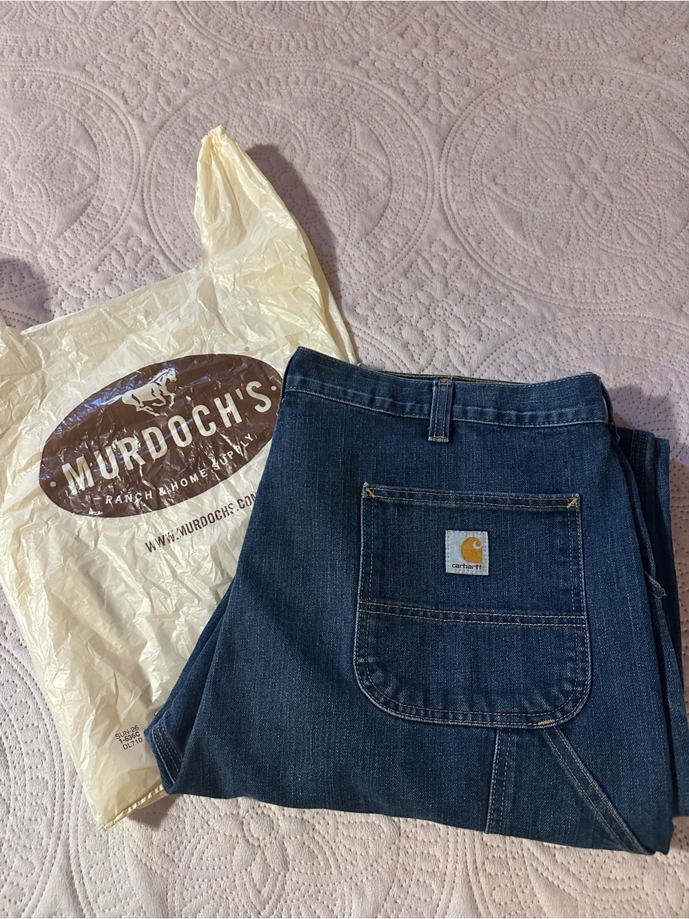 Carhartt men’s relaxed fit denim carpenter jeans 42x34